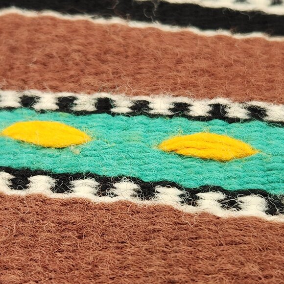 Handmade Woven Crossbody Bags Set | Greek Key Tribal Pattern Boho Tassel Accent - Picture 10 of 16